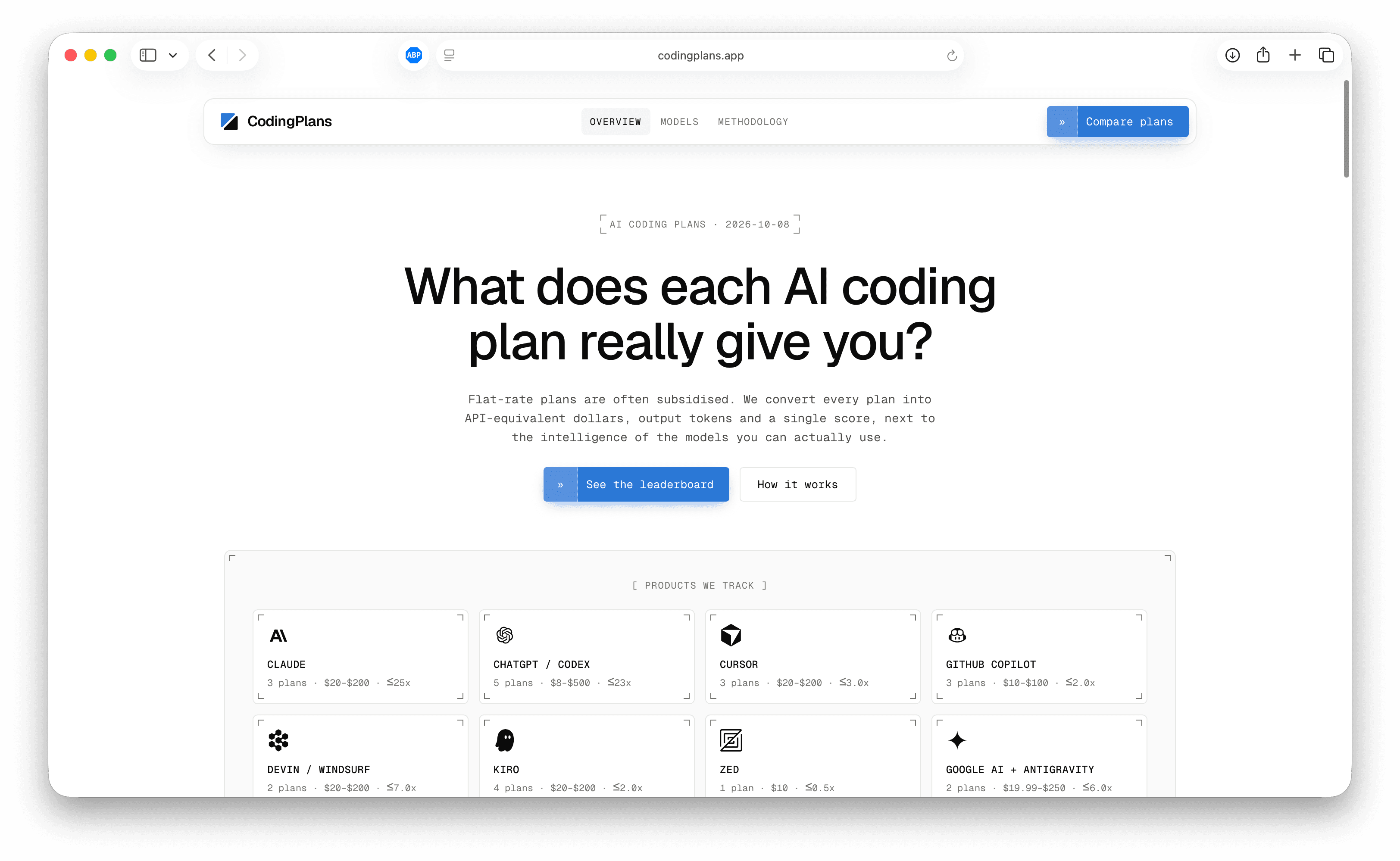 Coding Plans screenshot